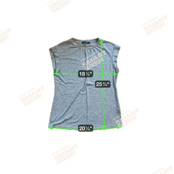 Automat Gray Cap Sleeve Crew Neck Muscle Tee Women’s Size Small - Picture 5 of 5